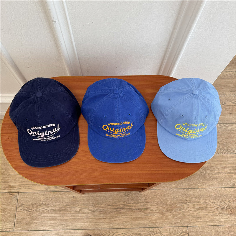 Assorted Colors Retro Hip Hop Soft Top Flat Eaves Cap Women Look Small