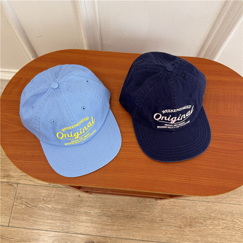 Assorted Colors Retro Hip Hop Soft Top Flat Eaves Cap Women Look Small