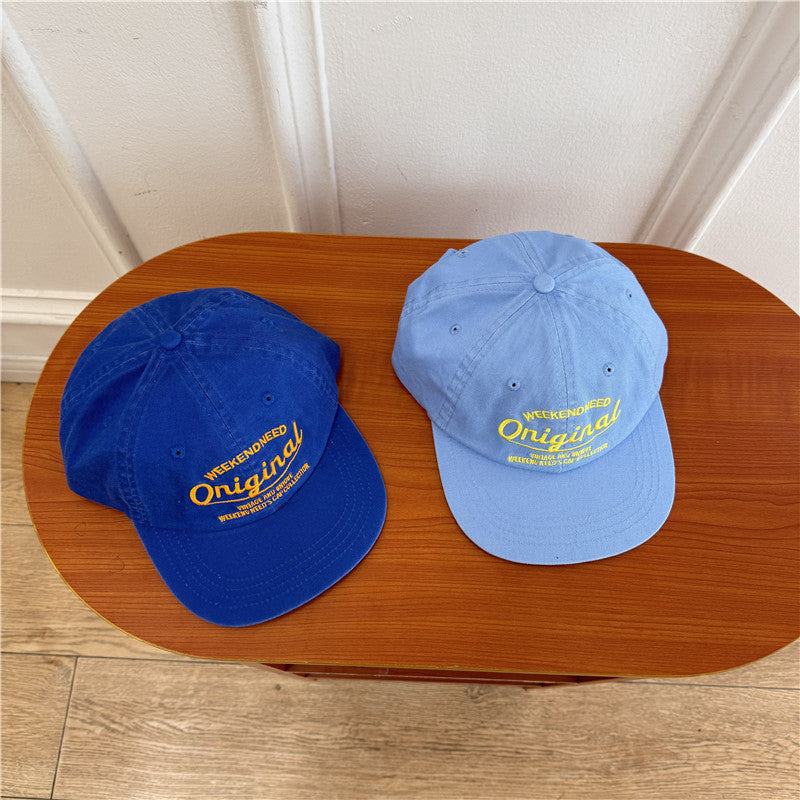 Assorted Colors Retro Hip Hop Soft Top Flat Eaves Cap Women Look Small