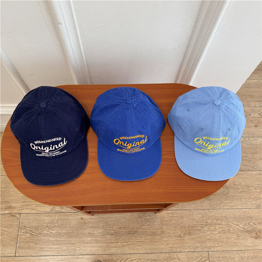 Assorted Colors Retro Hip Hop Soft Top Flat Eaves Cap Women Look Small