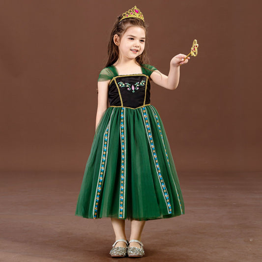 Girls' Dress Short Sleeve Summer Mesh