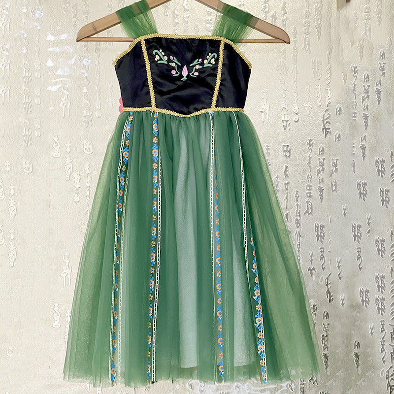Girls' Dress Short Sleeve Summer Mesh